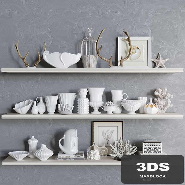 White decoration set