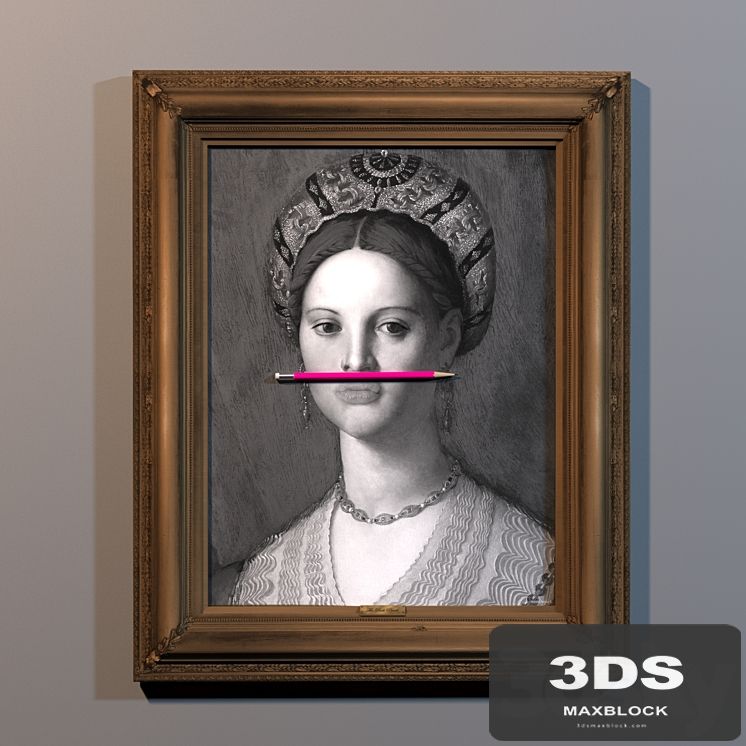 PINK ON CANVAS PENCIL MINEHEART