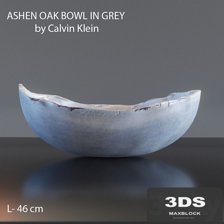 ASHEN OAK BOWL IN GREY by Calvin Klein