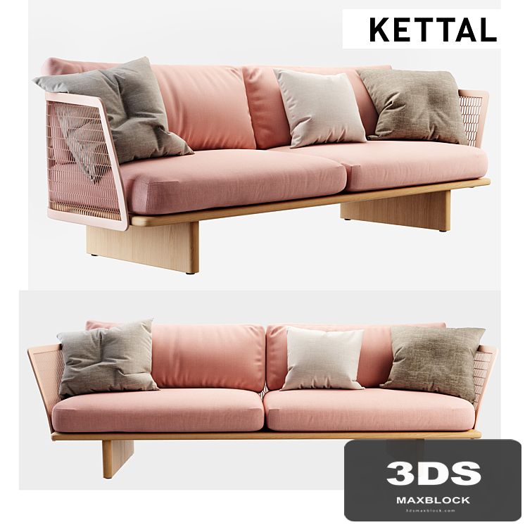 KETTAL Mesh 3-Seater sofá