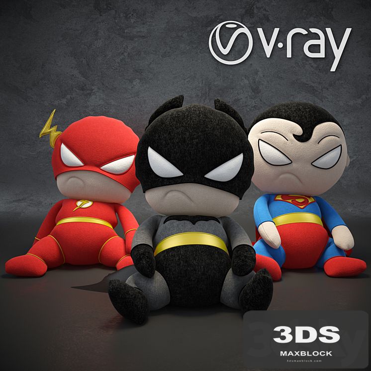 Soft toys superheroes of the DC universe