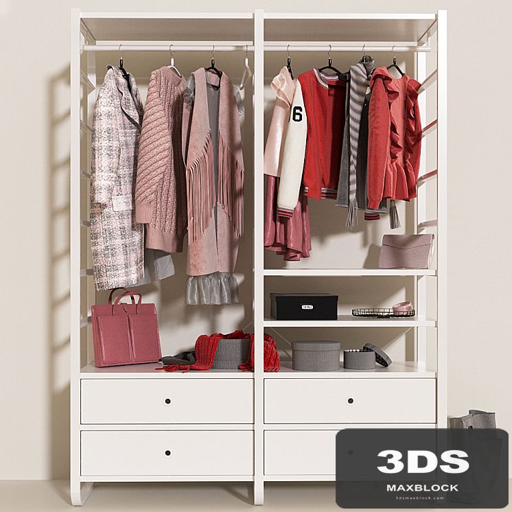Open wardrobe IKEA elvarli c clothing