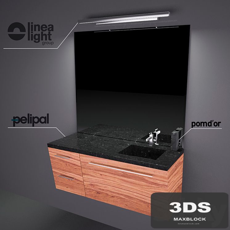 Pelipal Velbano Oblique, LineaLight Solid 3694, Pomd `or Jack