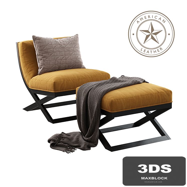 American Leather / Tori (Armchair &amp; Ottoman)