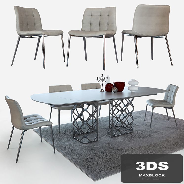 Table and chairs Bontempi Casa