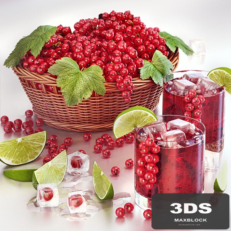 Currant juice with berries