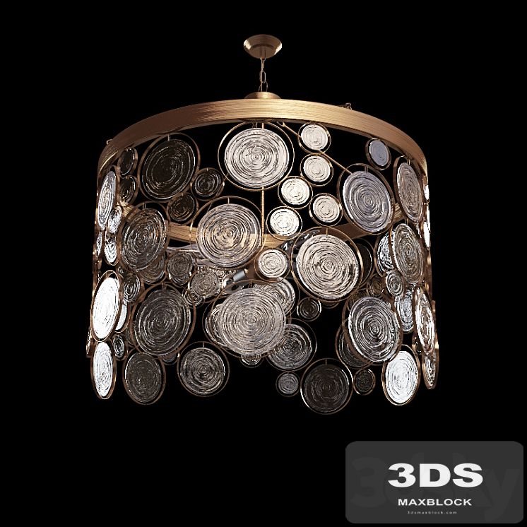 EMERY RECYCLED CHANDELIER EMERY RECYCLED INDOOR / OUTDOOR GLASS CHANDELIER