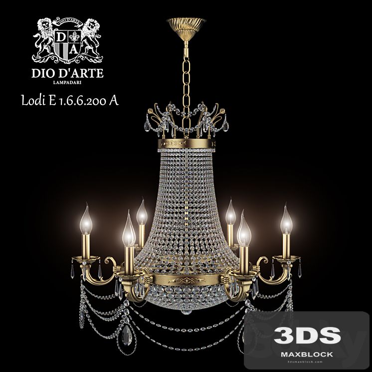 Chandelier Dio D'Arte Lodi E 1.6.6.200 A